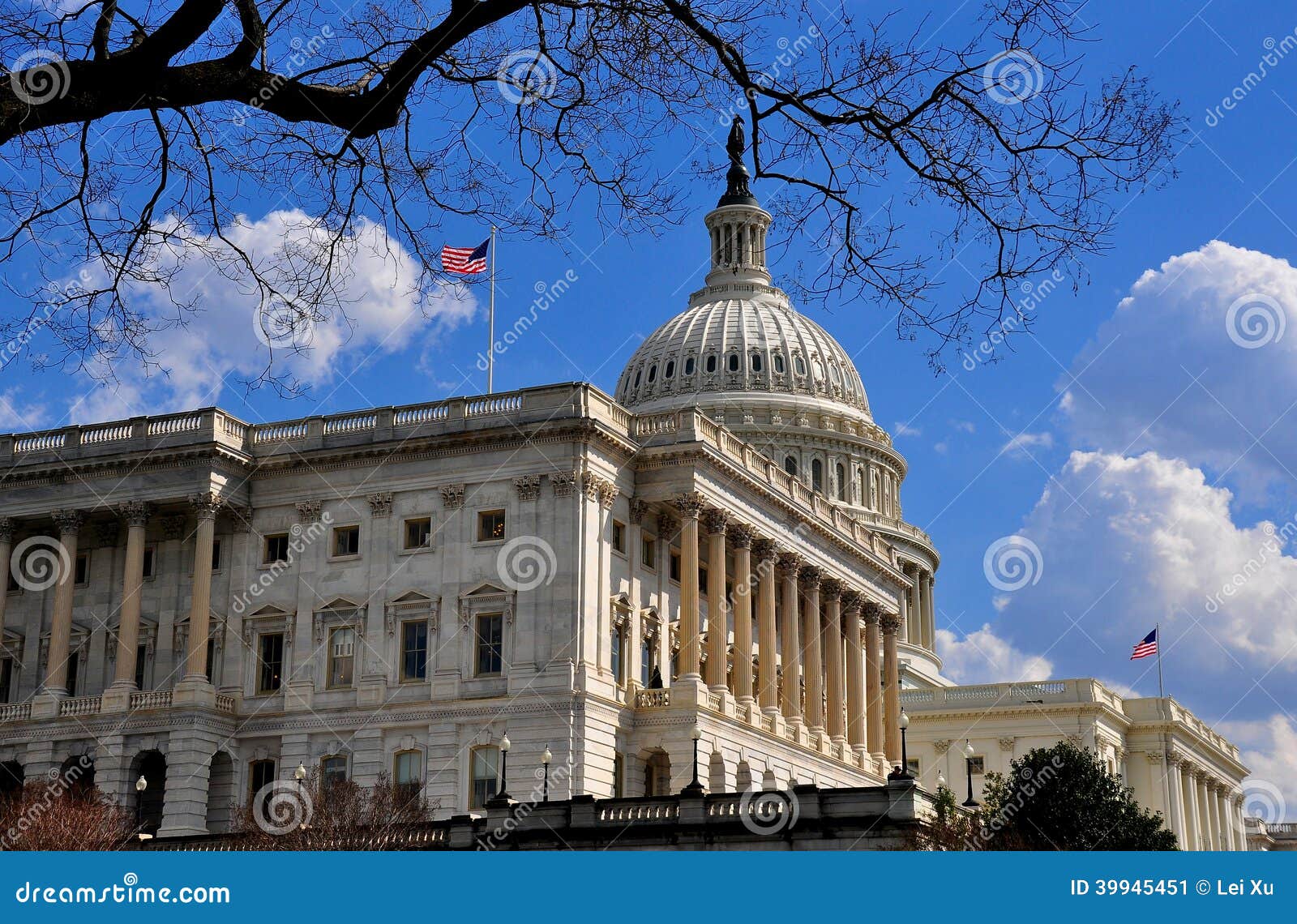 Washington, DC: West Front of U. S. Capitol. Washington, DC: The Senate wing and great dome of the United States Capitol s west front *
