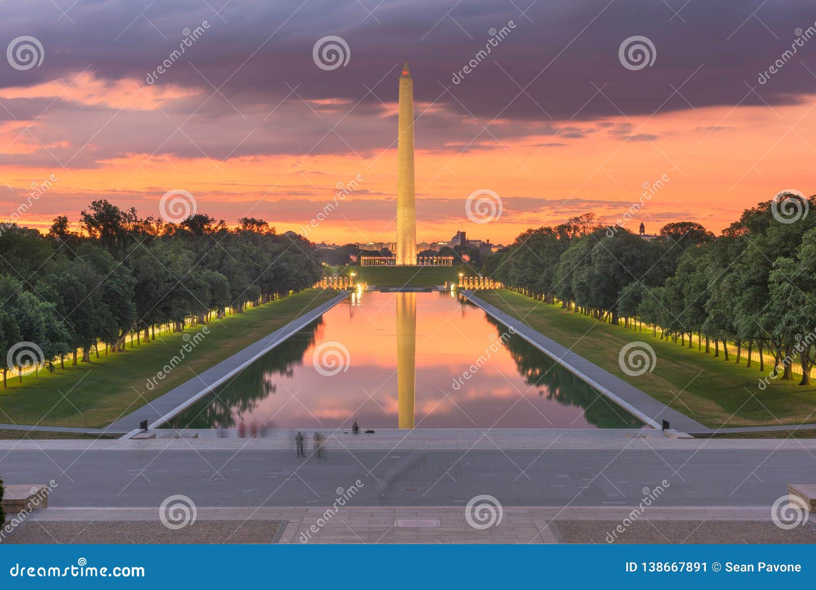 washington monument on the reflecting pool in washington, d.c