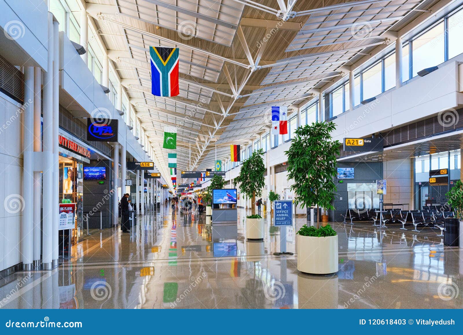 Washington, USA,Interior, Inside Dulles International Airport. Editorial Stock Photo - Image of hall, america: 120618403