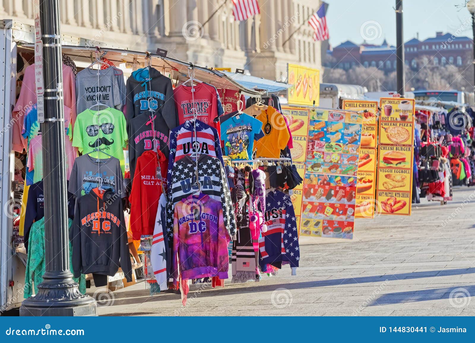 Souvenirs In Washington Dc Colorful T-shirts and Souvenirs on 14th Street Washington DC Editorial Photo - Image of capitol, booth: 144830441