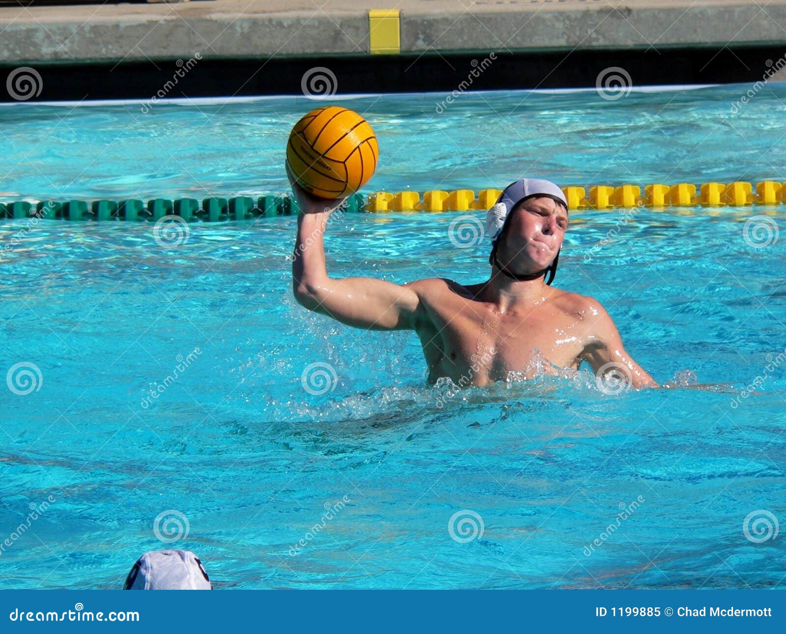 Wasser-Polo-Spieler stockbild. Bild von spiel, sport, fokus - 1199885