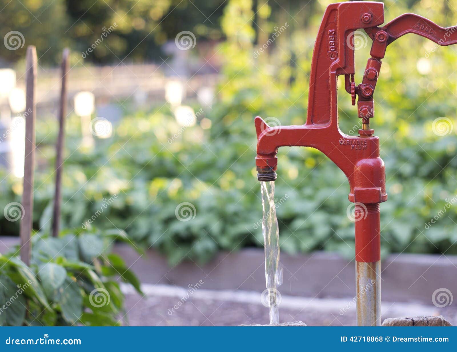 Wasserpumpe im Garten stockfoto. Bild von bewässerung - 42718868