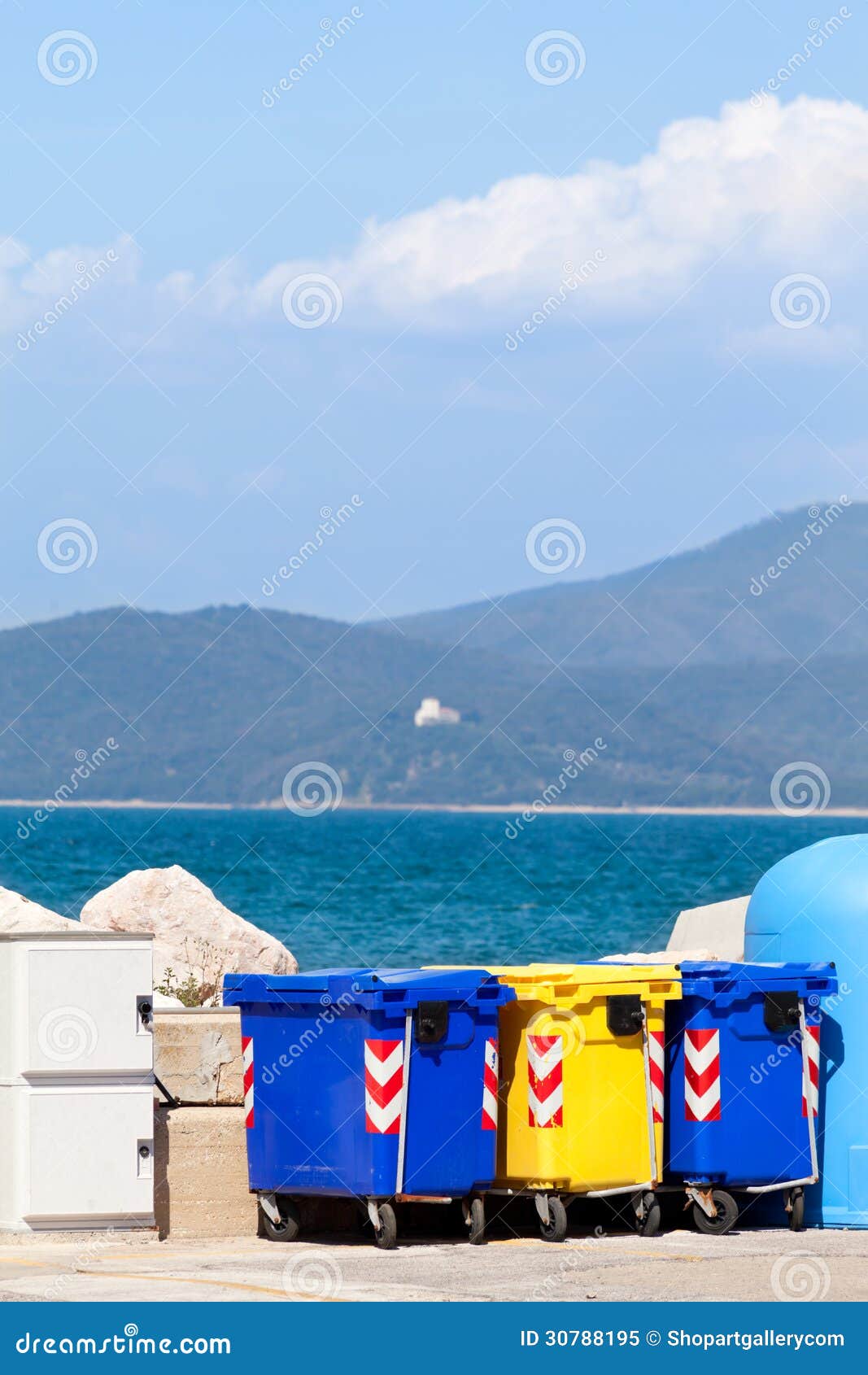 Waste Containers for Separate Collection of Rubbish Stock Image Image