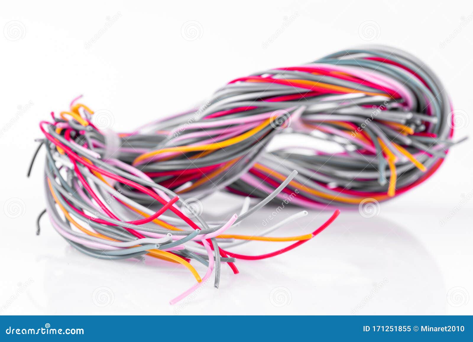 Waste Electric Copper Cable Used in Electrical Installation Stock Image