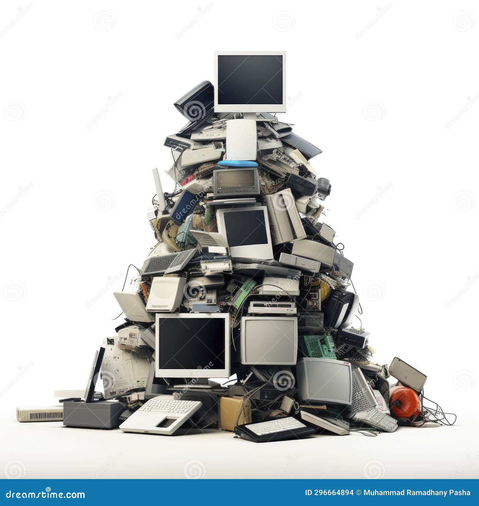 The Waste Electrical and Electronic Equipment Pile. Computer and Other Obsolete Electronic Waste