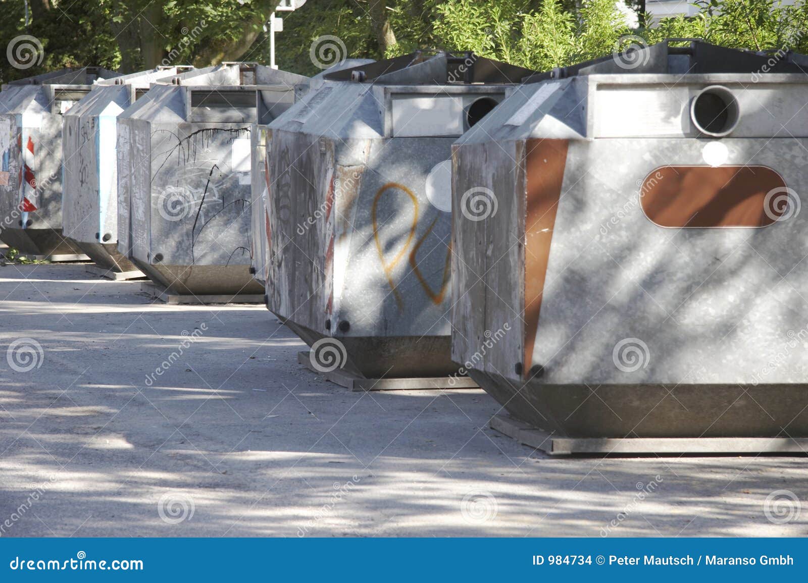 Waste glass container 02 stock photo. Image of usable, white 984734
