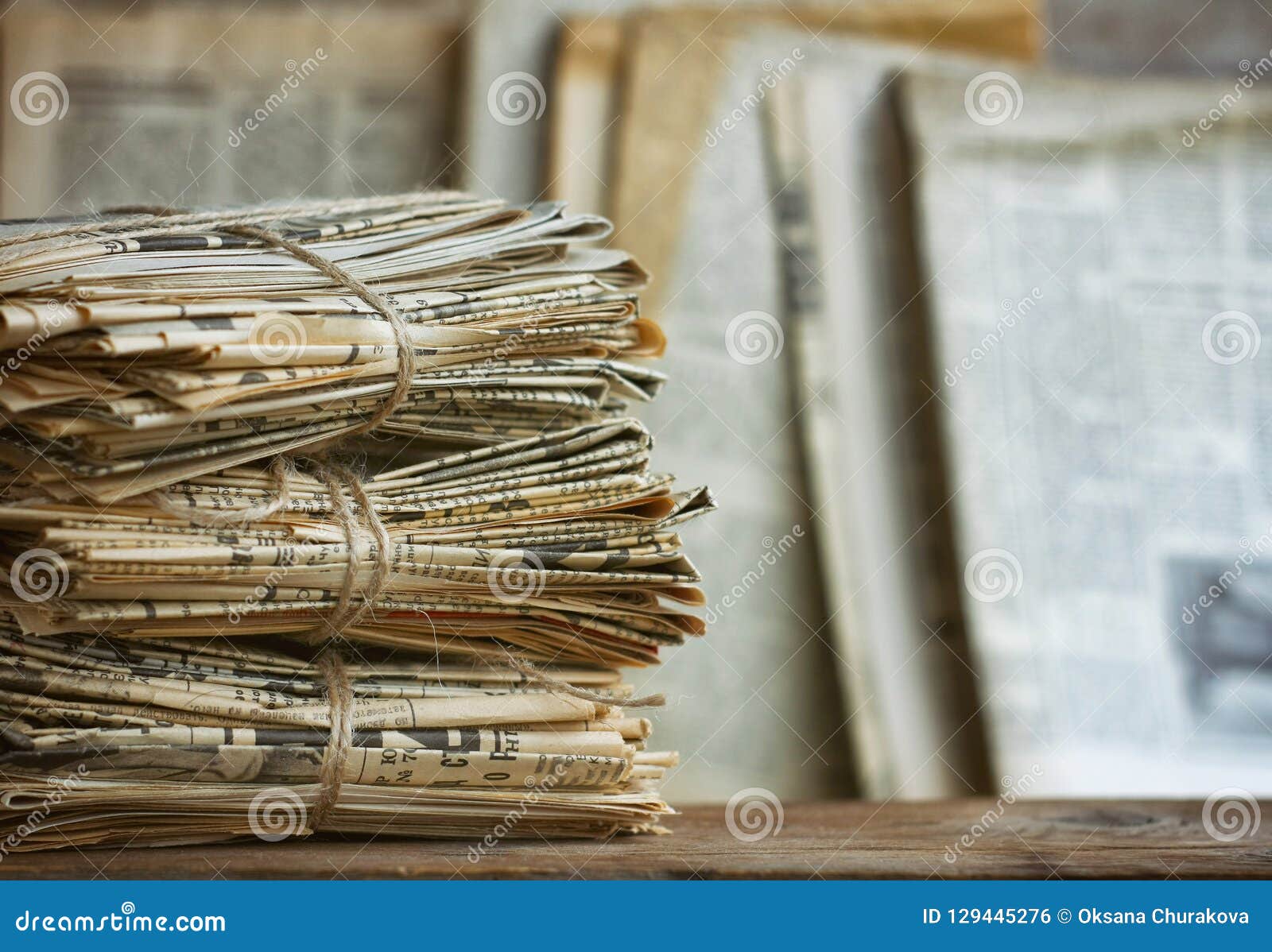 Waste Paper Pile In Vintage  Style Stock Photo Image of 