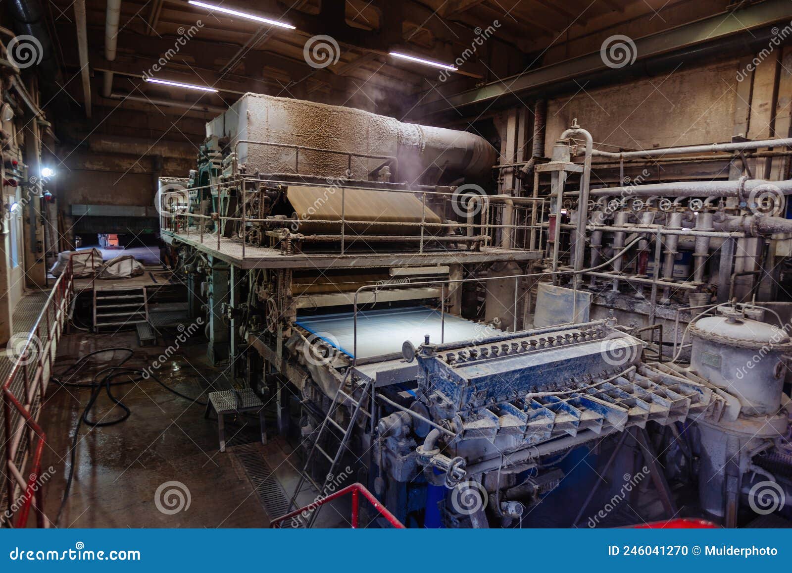 Waste Paper Recycling Plant. Machine for Production of Paper Rolls