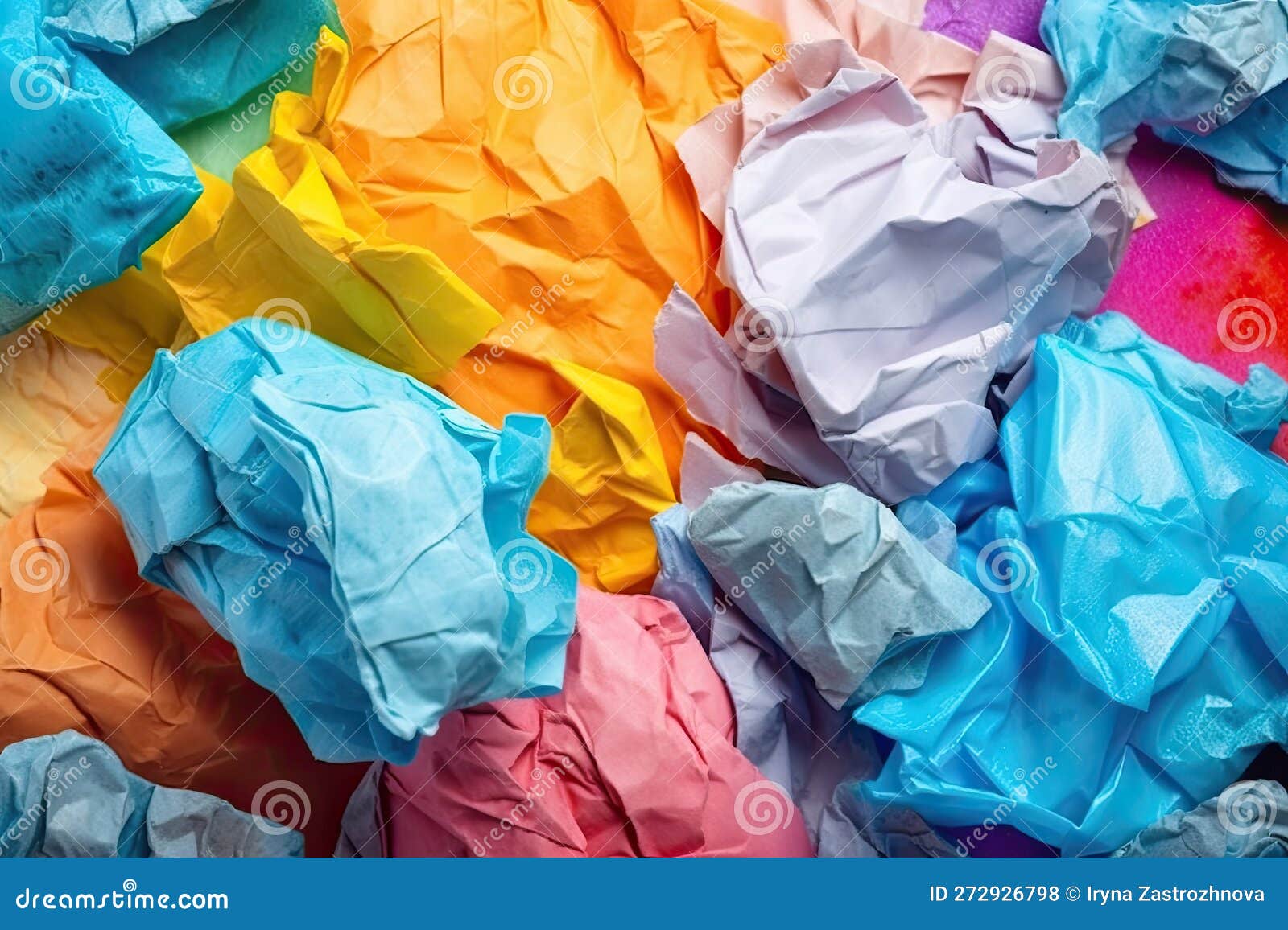 Waste and Recycling of Plastic and Paper. Generative AI Stock