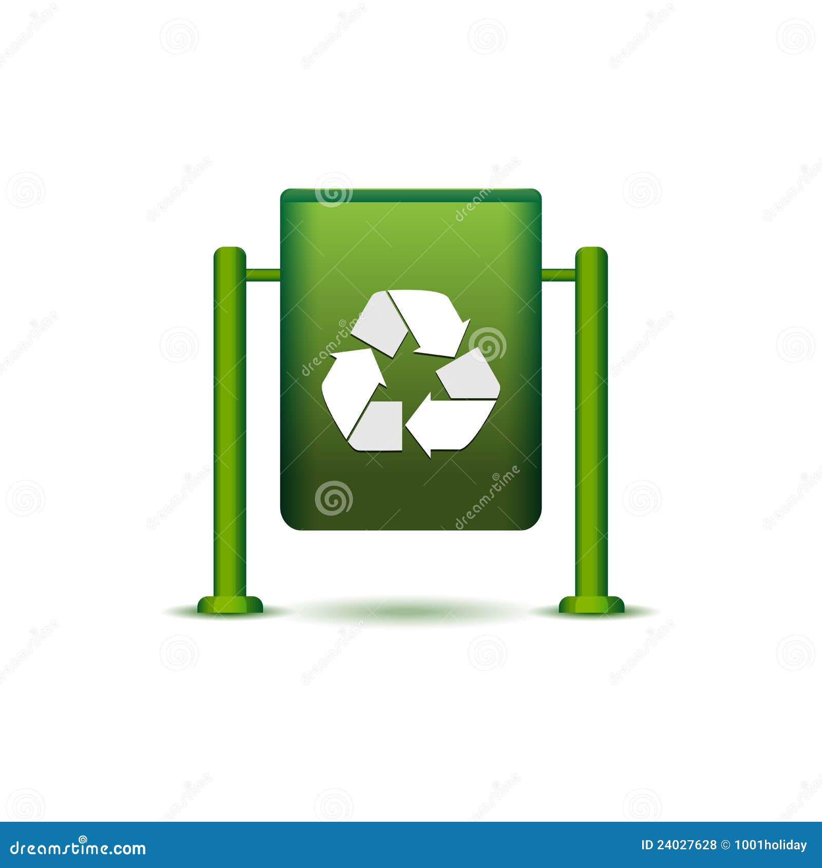 Wastebasket icon stock vector. Illustration of ecological 24027628