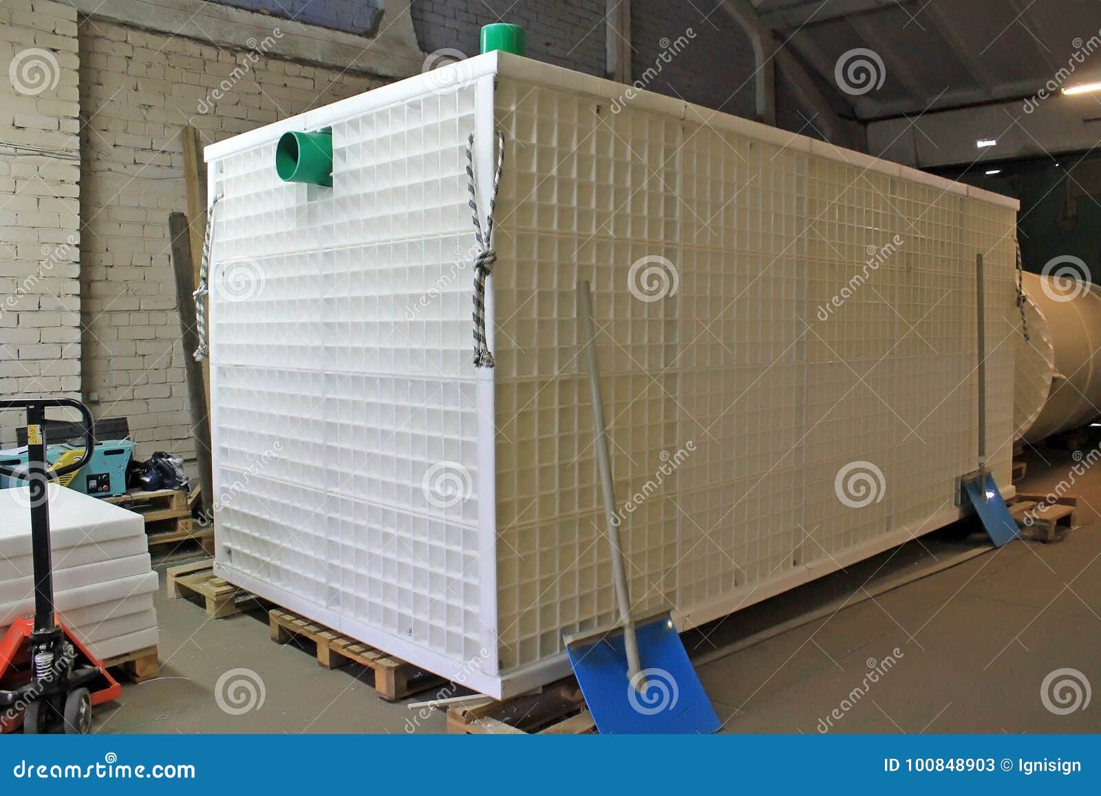 wastewater treatment system block for multi-storey building