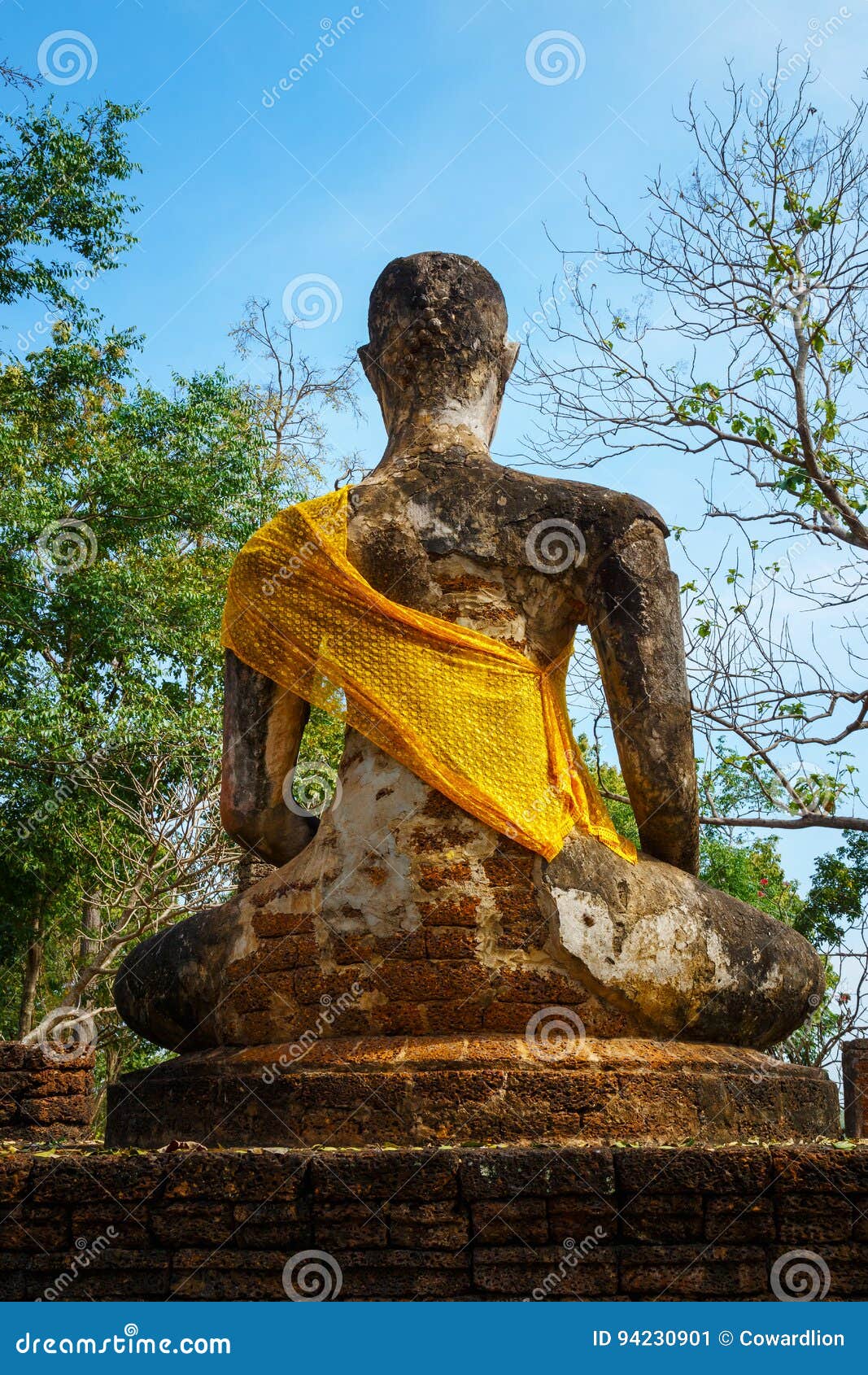 wat khao phanom phloeng temple at si satchanalai historical park in sukhothai, thailand