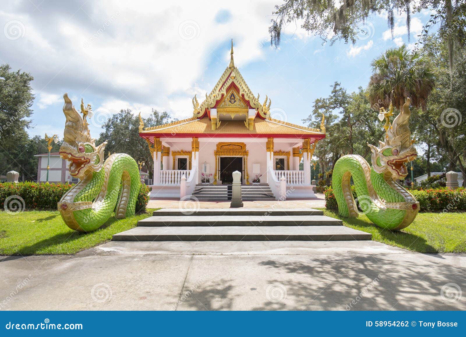 Wat Mongkolrata Buddhist Thai Temple Stock Illustration Illustration
