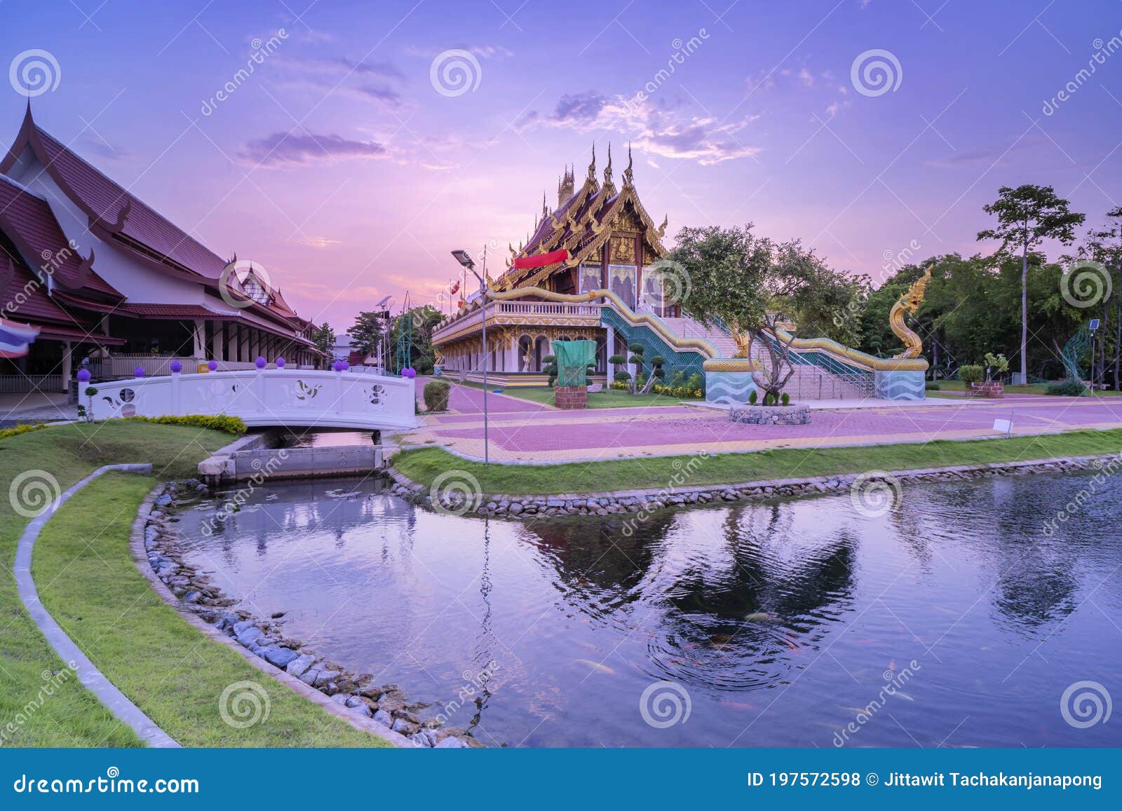 Wat Pa Charoen Raj Which Is Currently Appointed As A Dharma Practice Office Pathum Thani Province Editorial Stock Photo Image Of Building Office