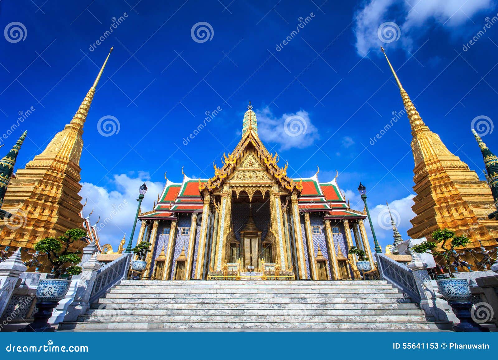 Wat Phra Kaew, Tempel van Emerald Buddha, Bangkok, Thailand