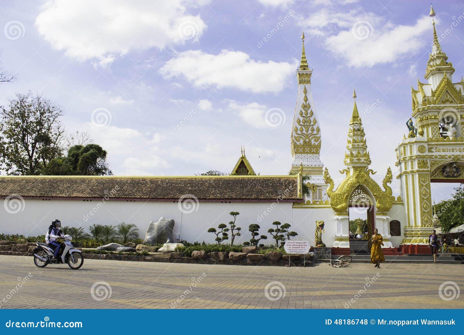 Wat Phra That Phanom editorial stock photo. Image of