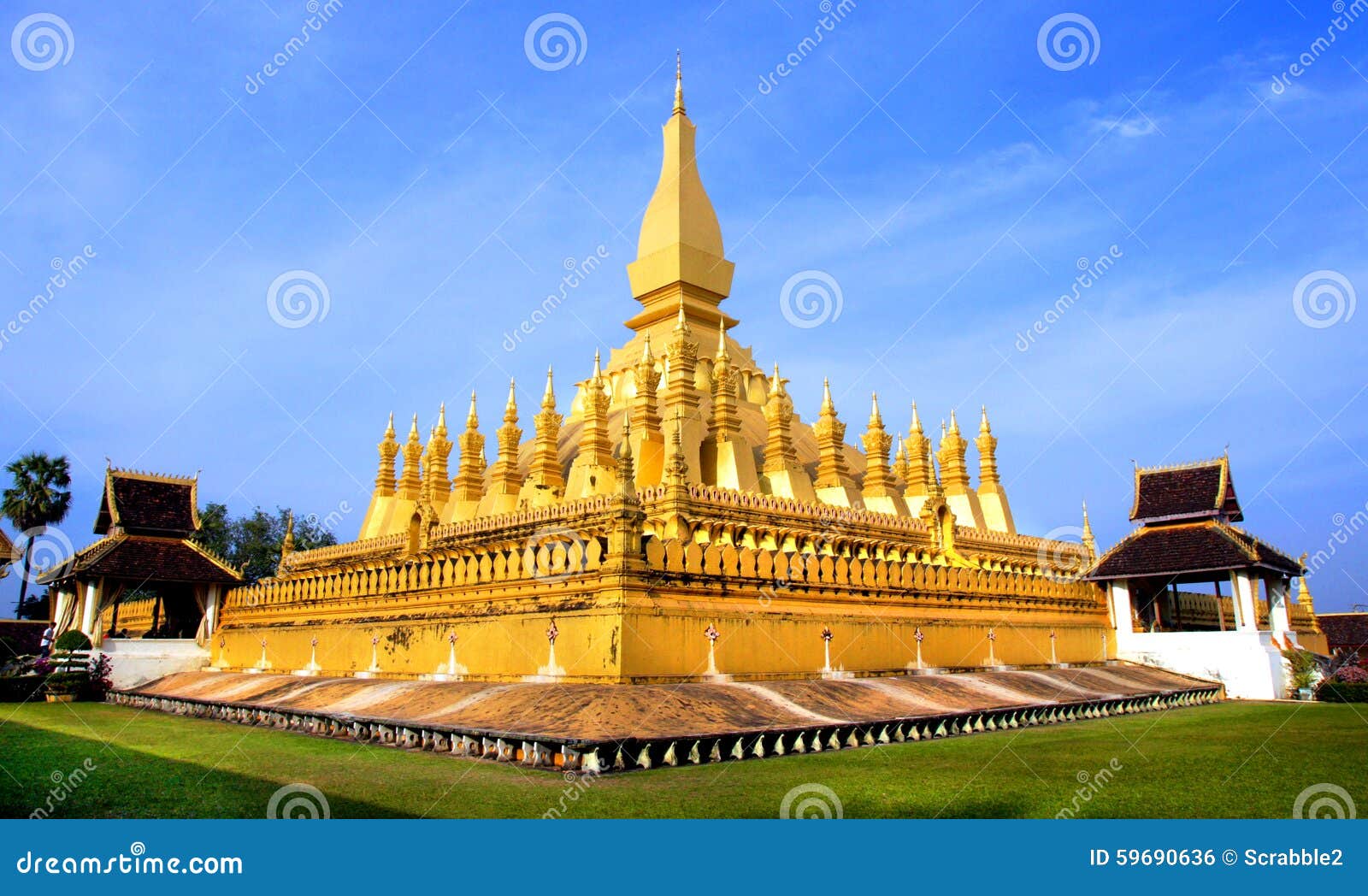 Wat Thap Luang de oro en Vientián, Laos Asia
