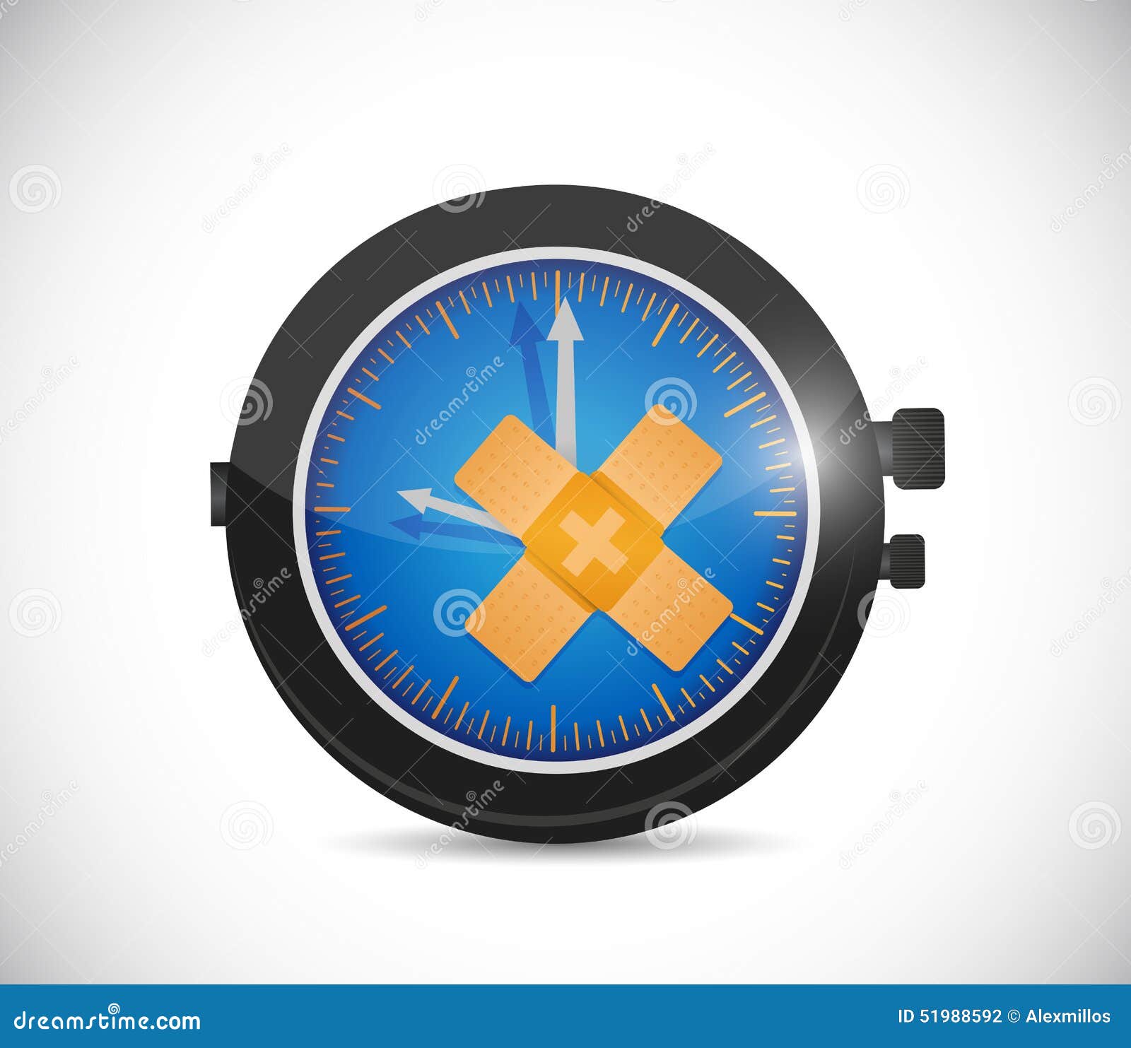 Watch Band Aid Fix Solution Concept Stock Illustration Illustration