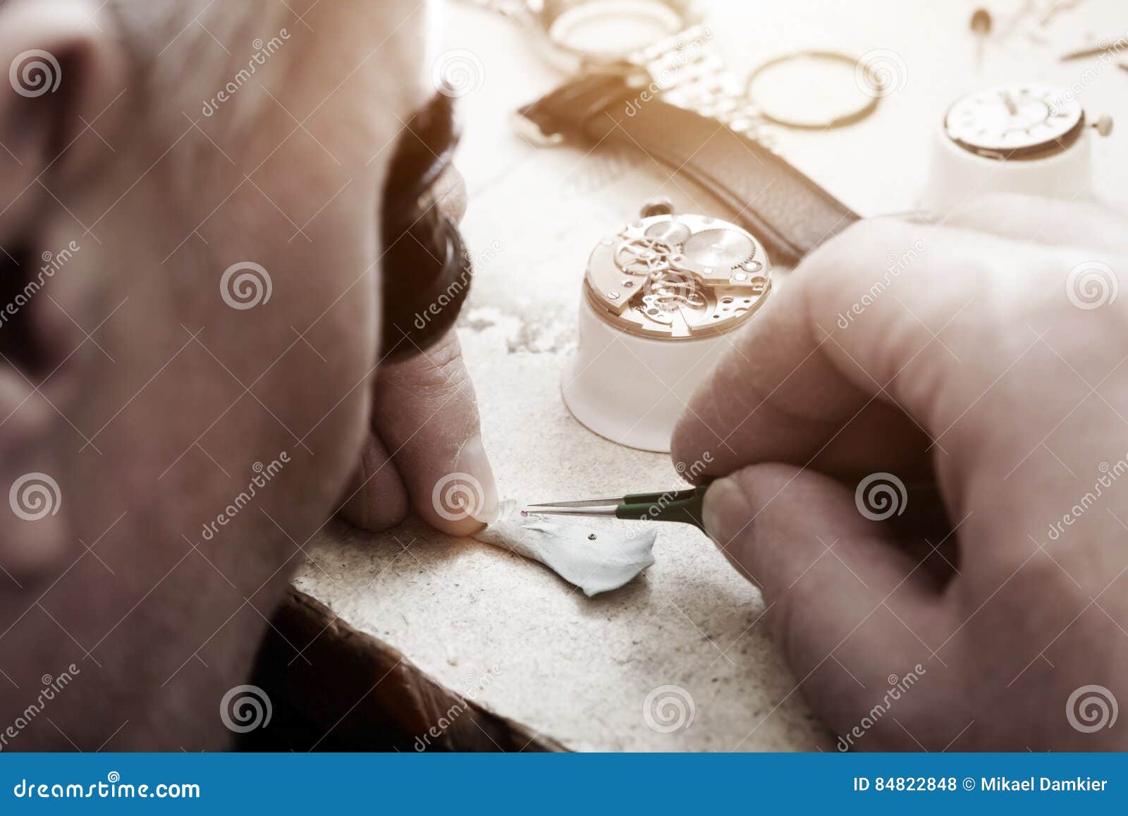 Watch clock repair stock photo. Image of object, hour 84822848