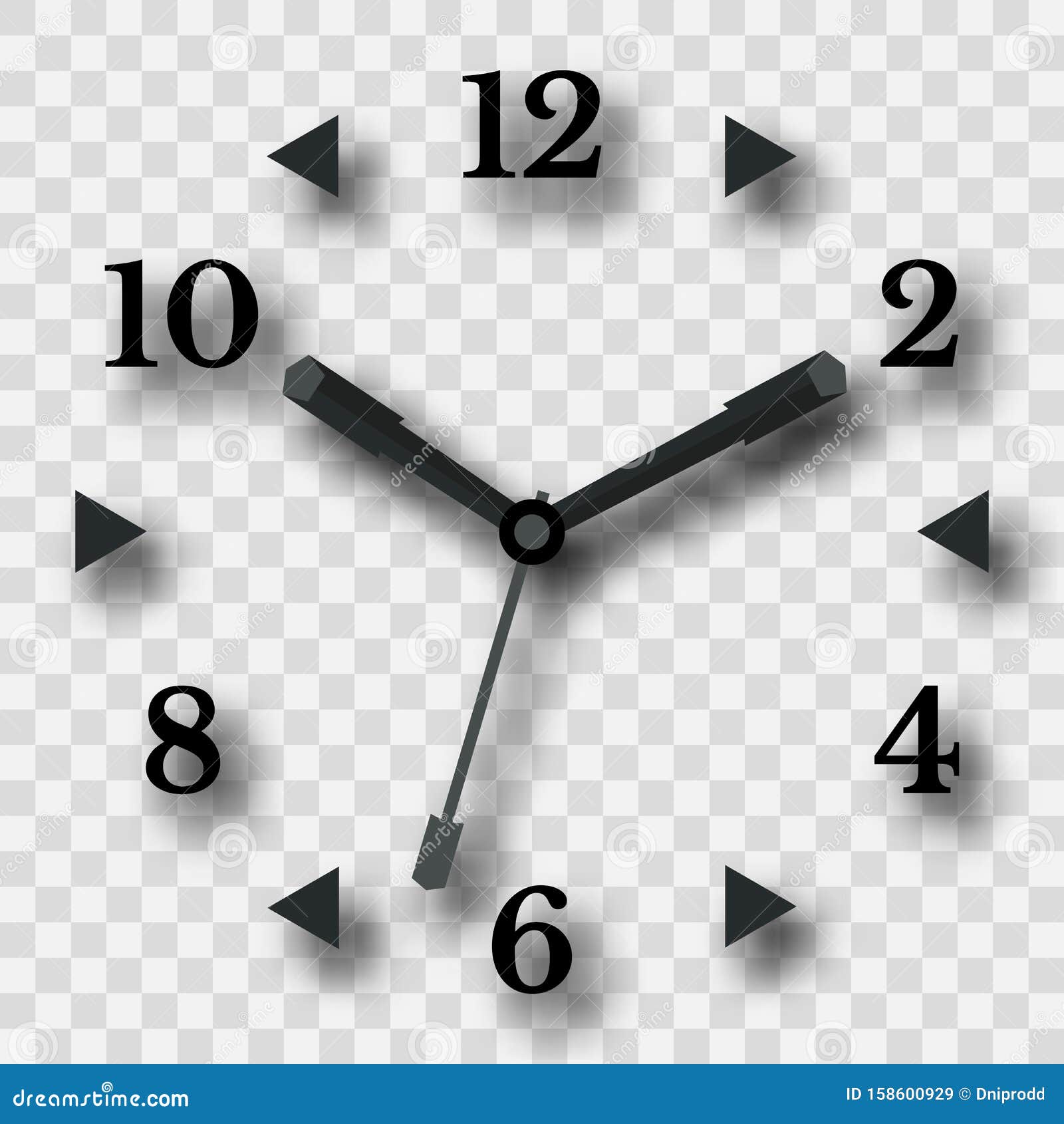 Watch Dial on a Transparent Background Stock Vector - Illustration of  modern, graphic: 158600929