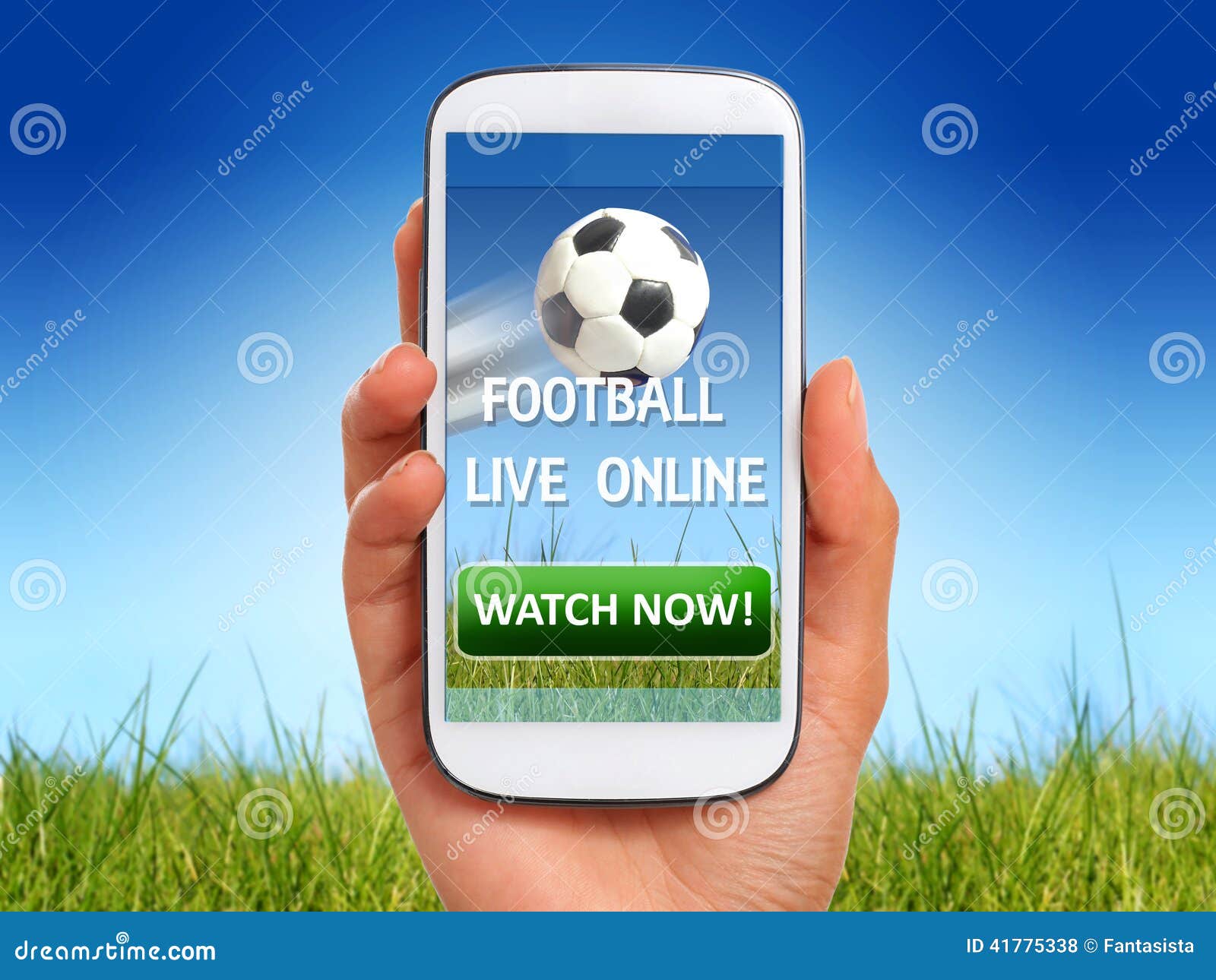 388 Watch Football Phone Stock Photos