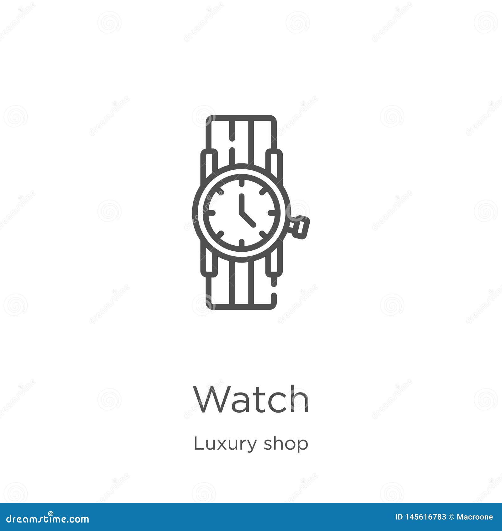 Watch Icon Vector from Luxury Shop Collection. Thin Line Watch