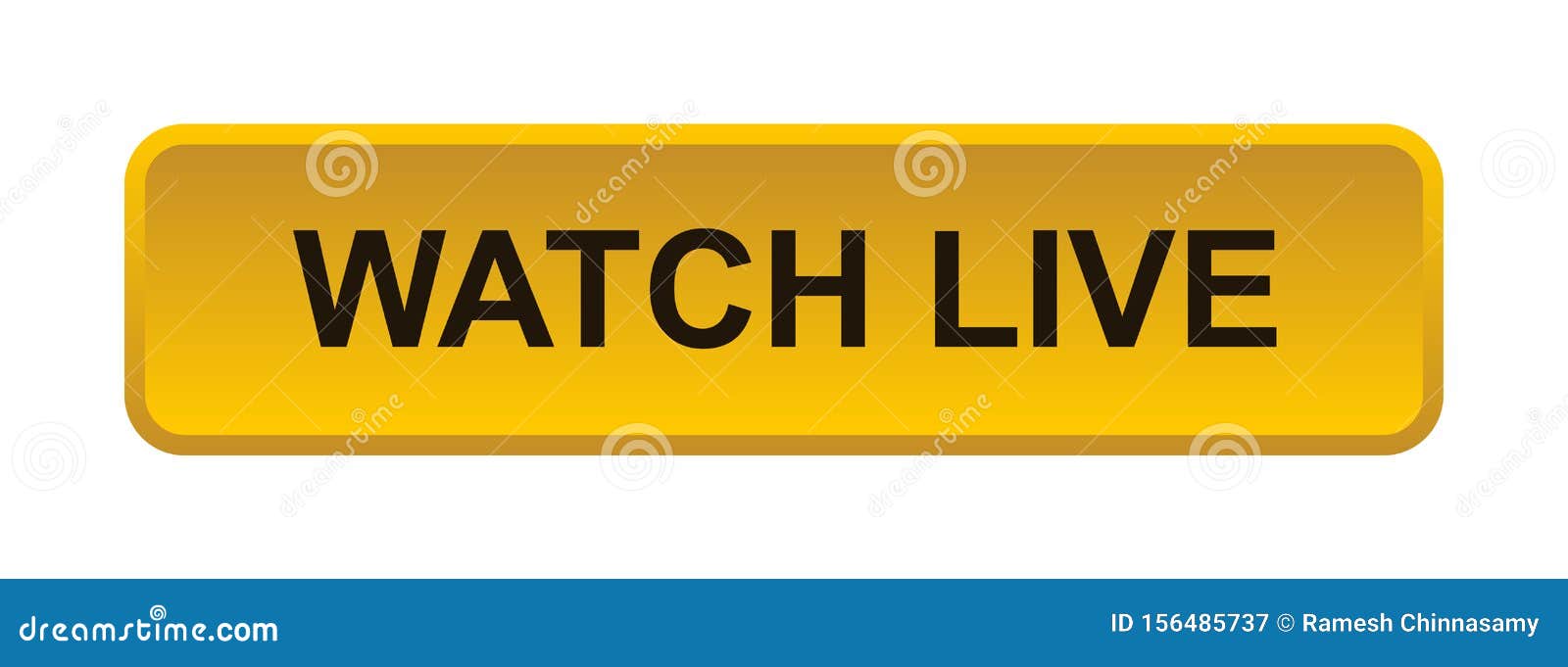 Watch live button stock vector. Illustration of 156485737