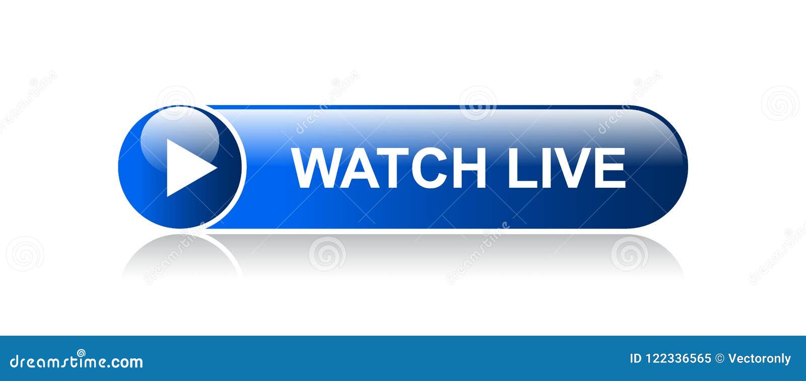 Watch live button stock illustration. Illustration of 122336565