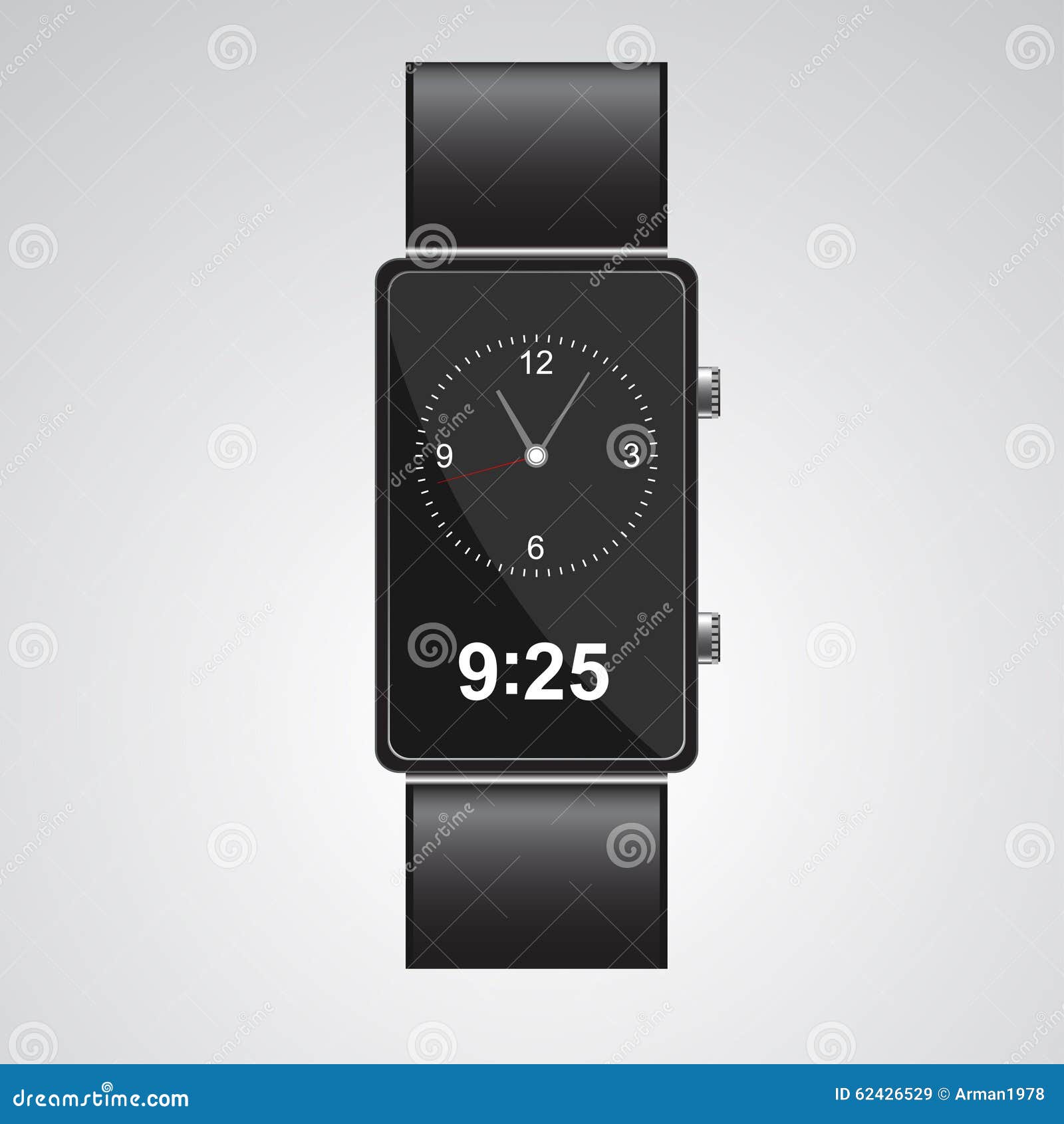 Watch and a Mobile Phone in One Stock Vector Illustration of mobility