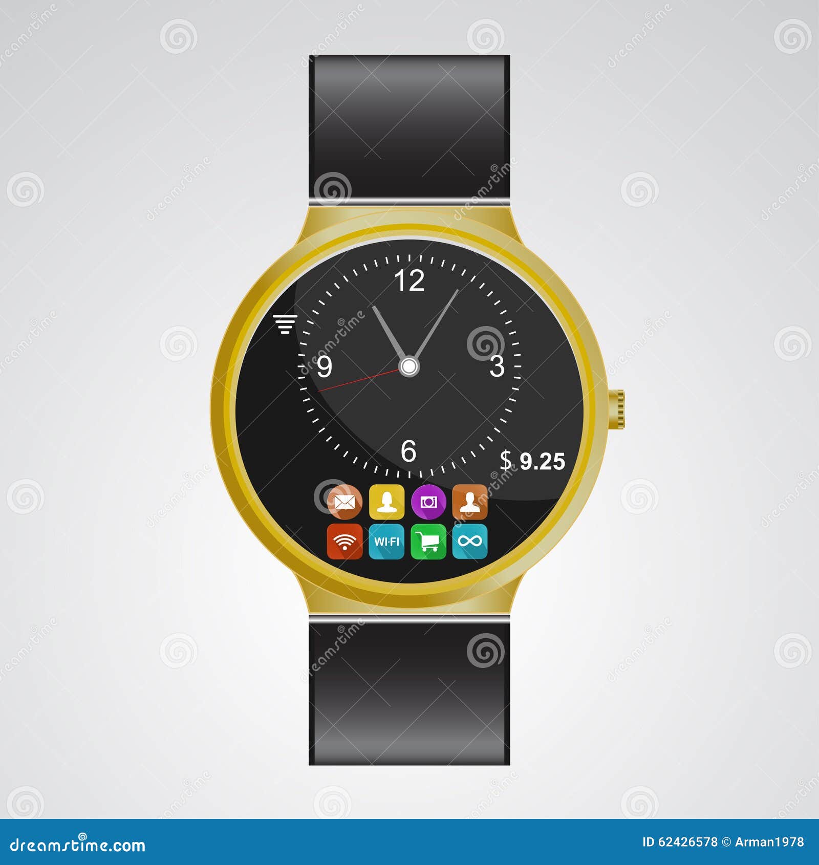 Watch and a Mobile Phone in One Stock Vector Illustration of iwatch