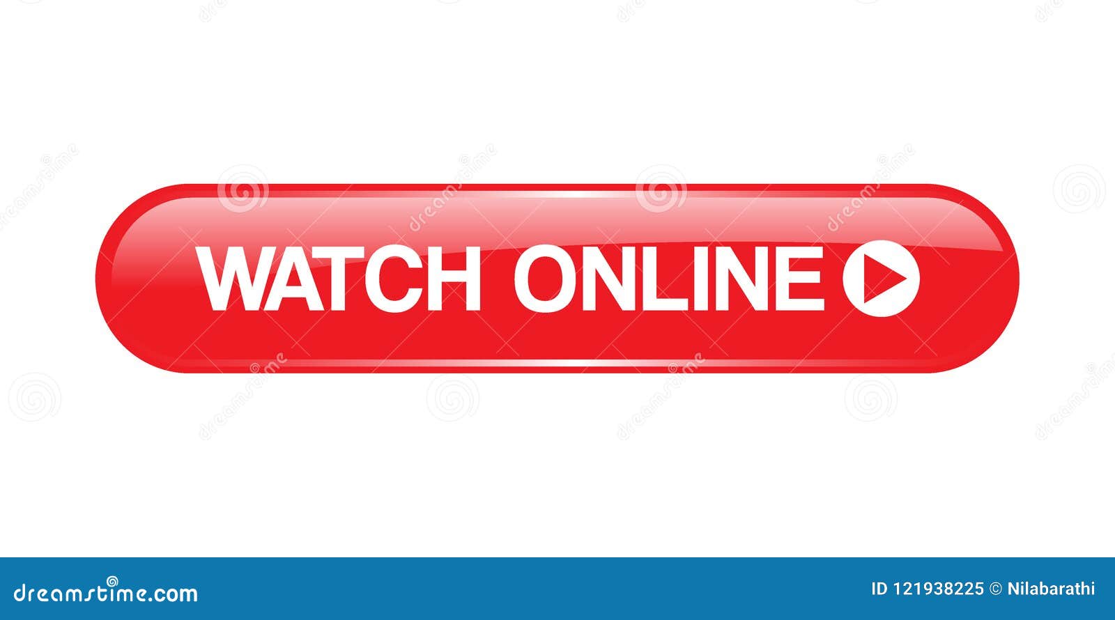 Watch video online button stock illustration. Illustration of concept -  121938225