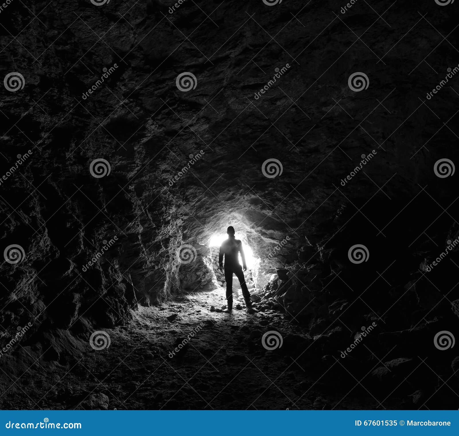 Watch out of the tunnel stock image. Image of cave, explorer - 67601535