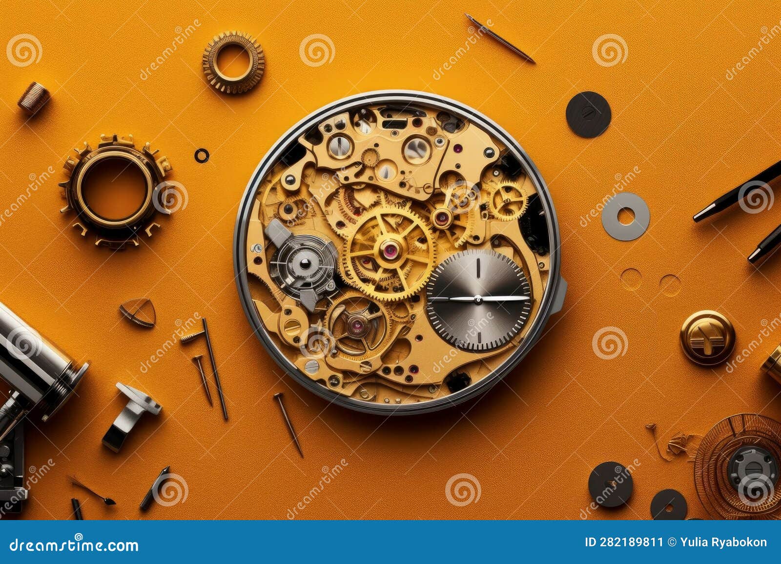 Watch Repair Mockup. Generate Ai Stock Illustration Illustration of