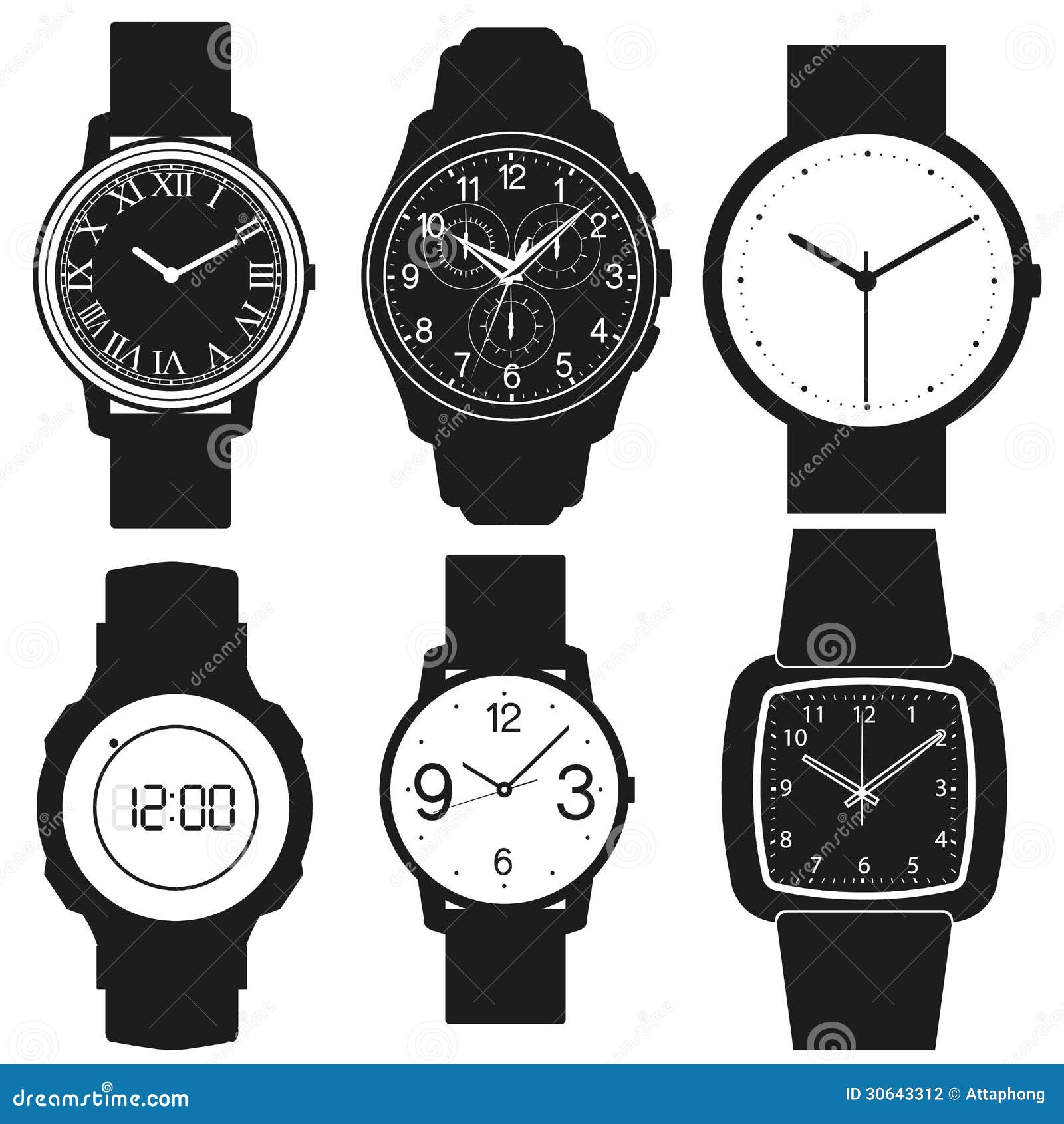 Download Watch vector stock vector. Image of dial, concept, clock ...