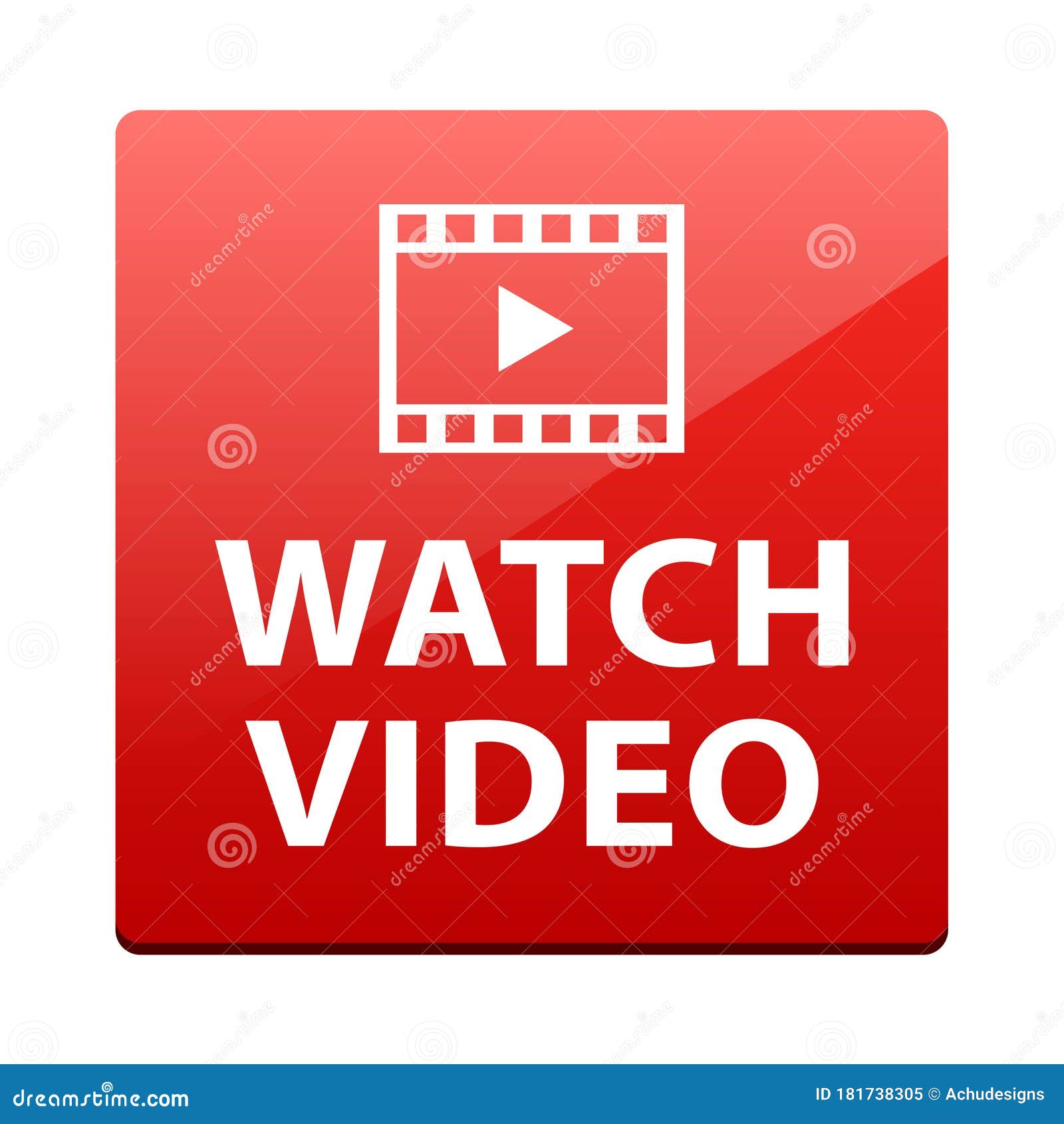 Watch video button stock vector. Illustration of clipart 181738305