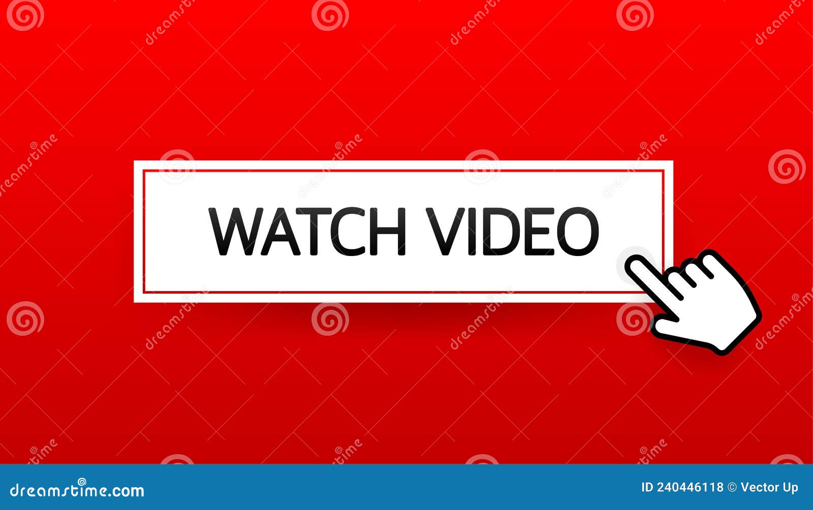 Watch Video Button Isolated on White Bakcground. Vector Design Stock