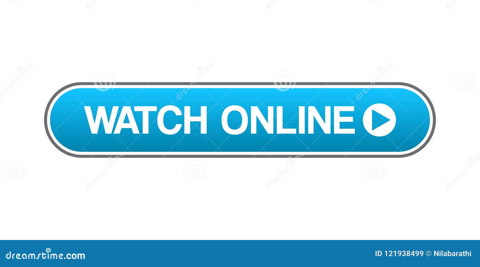 Watch video online button stock illustration. Illustration of button -  121938499