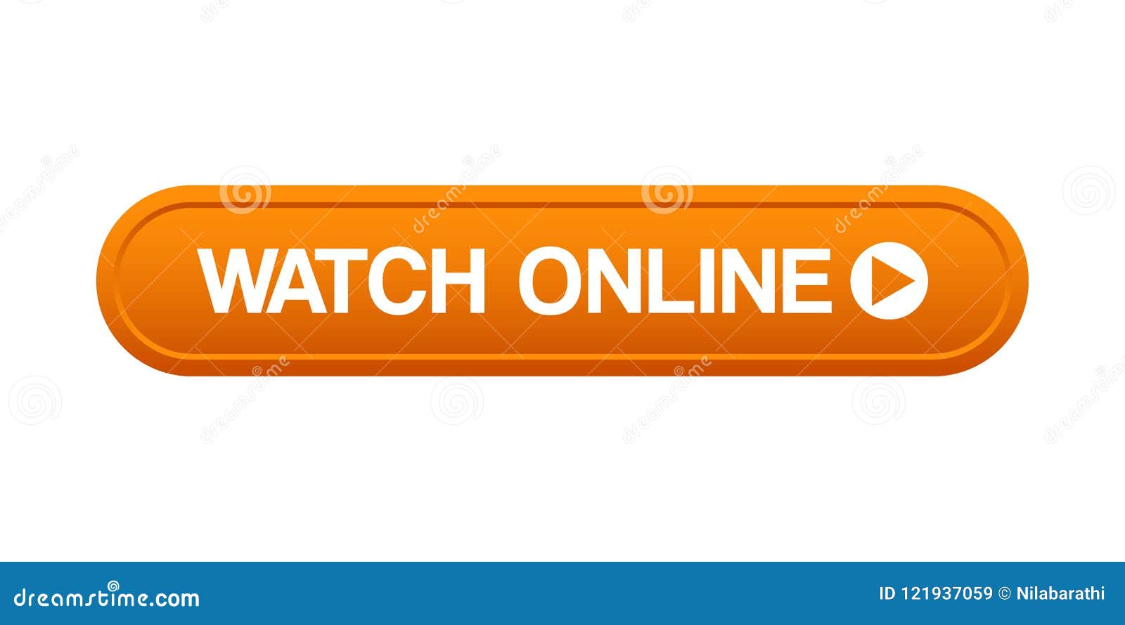 Watch video online button stock illustration. Illustration of icon -  121937059