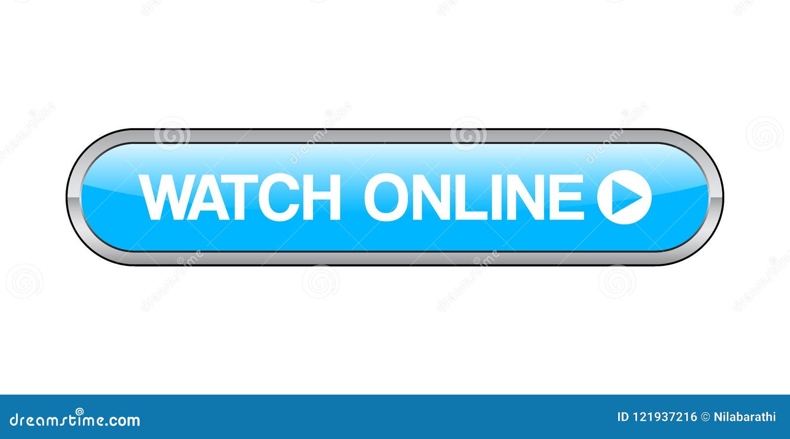 Watch video online button stock illustration. Illustration of channel -  121937216