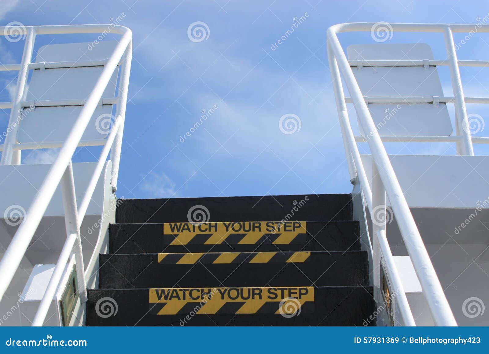 Watch Your Step Sign On Outside Stairs Stock Image CartoonDealer watch-your-step-sign-on-outside-stairs-stock-image-cartoondealer