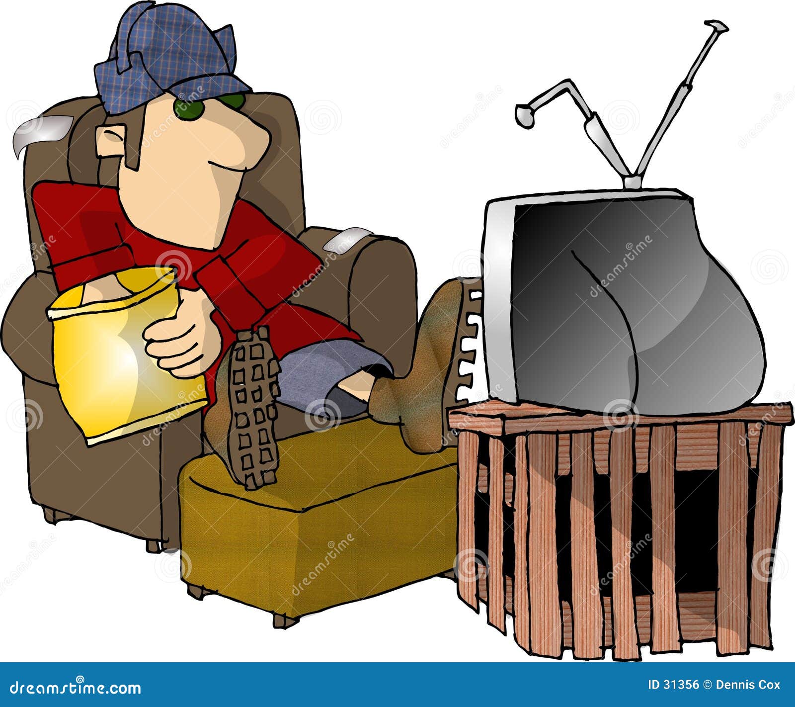 clipart man watching tv - photo #17