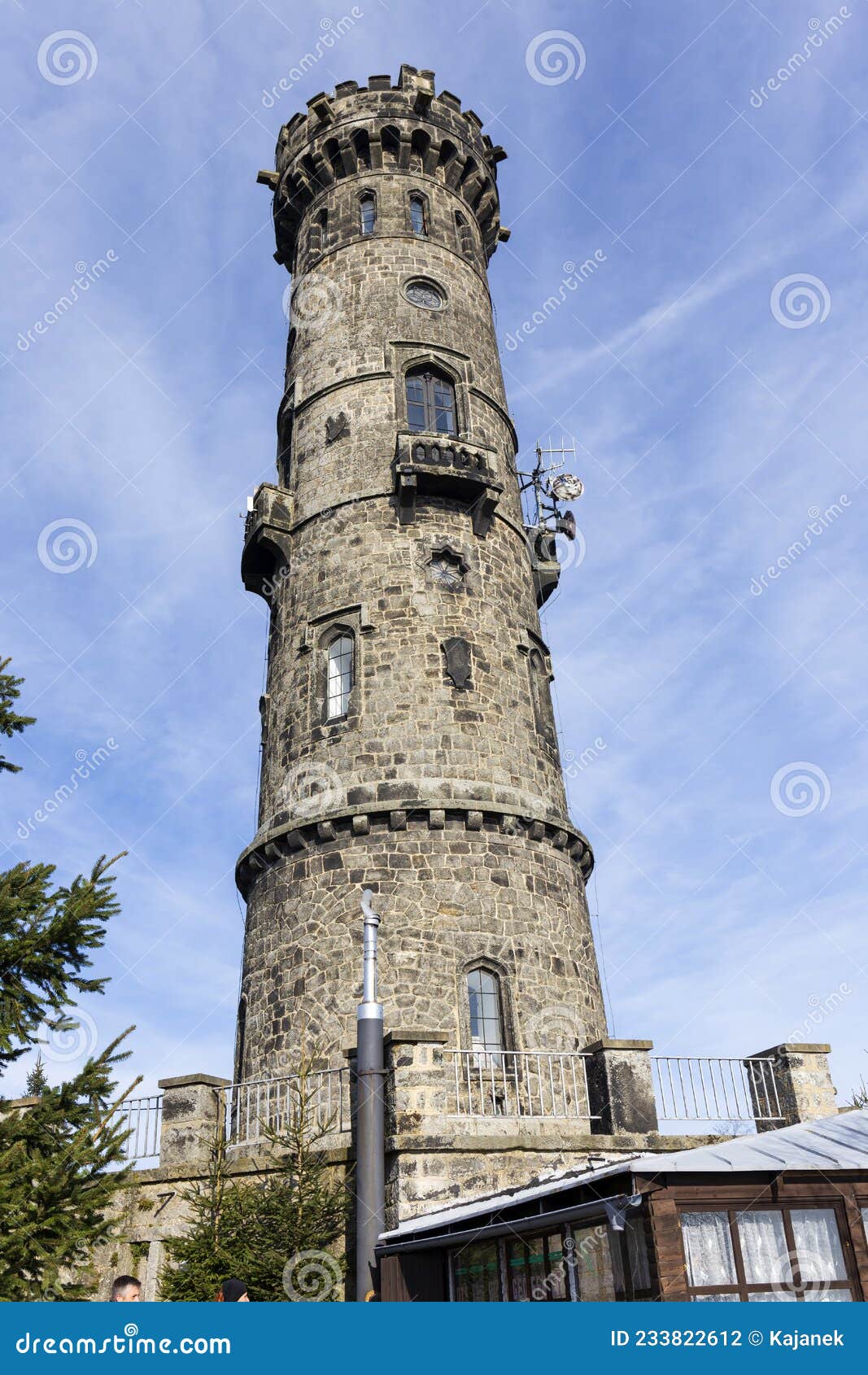 watchtower decinsky sneznik in the sandstone mountains in the north bohemia, elbe sandstone, protected landscape area, czech repub