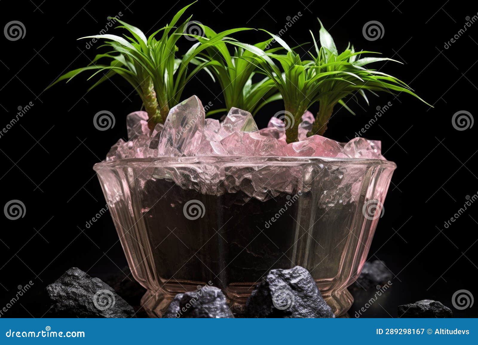 Waterabsorbing Crystals in Soil of Potted Plant Stock Image Image of