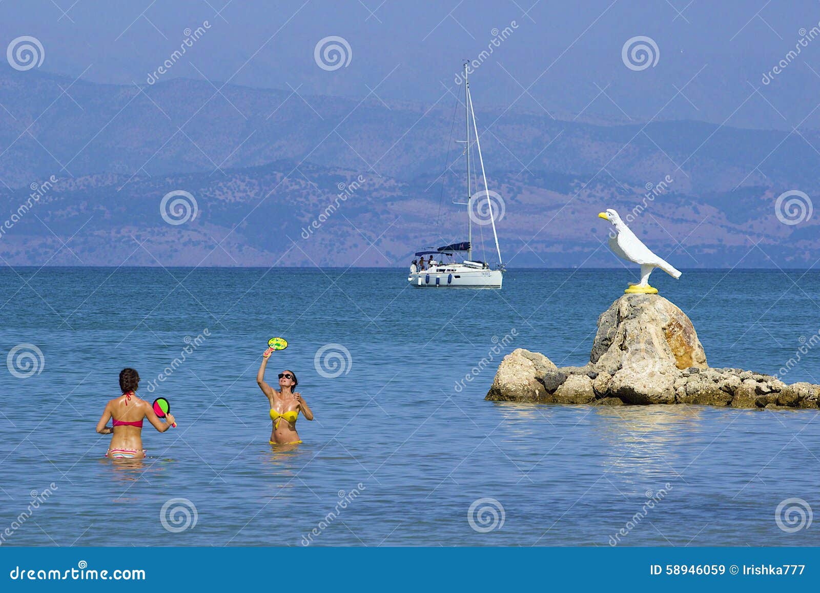Water Activities on Beach, Corfu Editorial Stock Image Image of