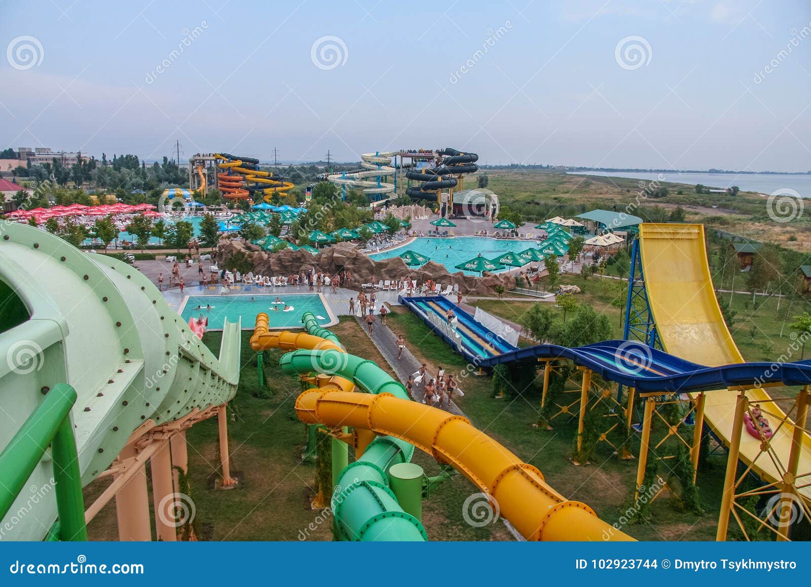 Water Attractions in the Water Park Editorial Stock Image - Image of ...