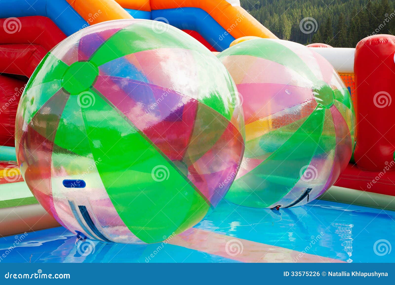 Water Ball in Open Swimming Pool Stock Photo Image of game