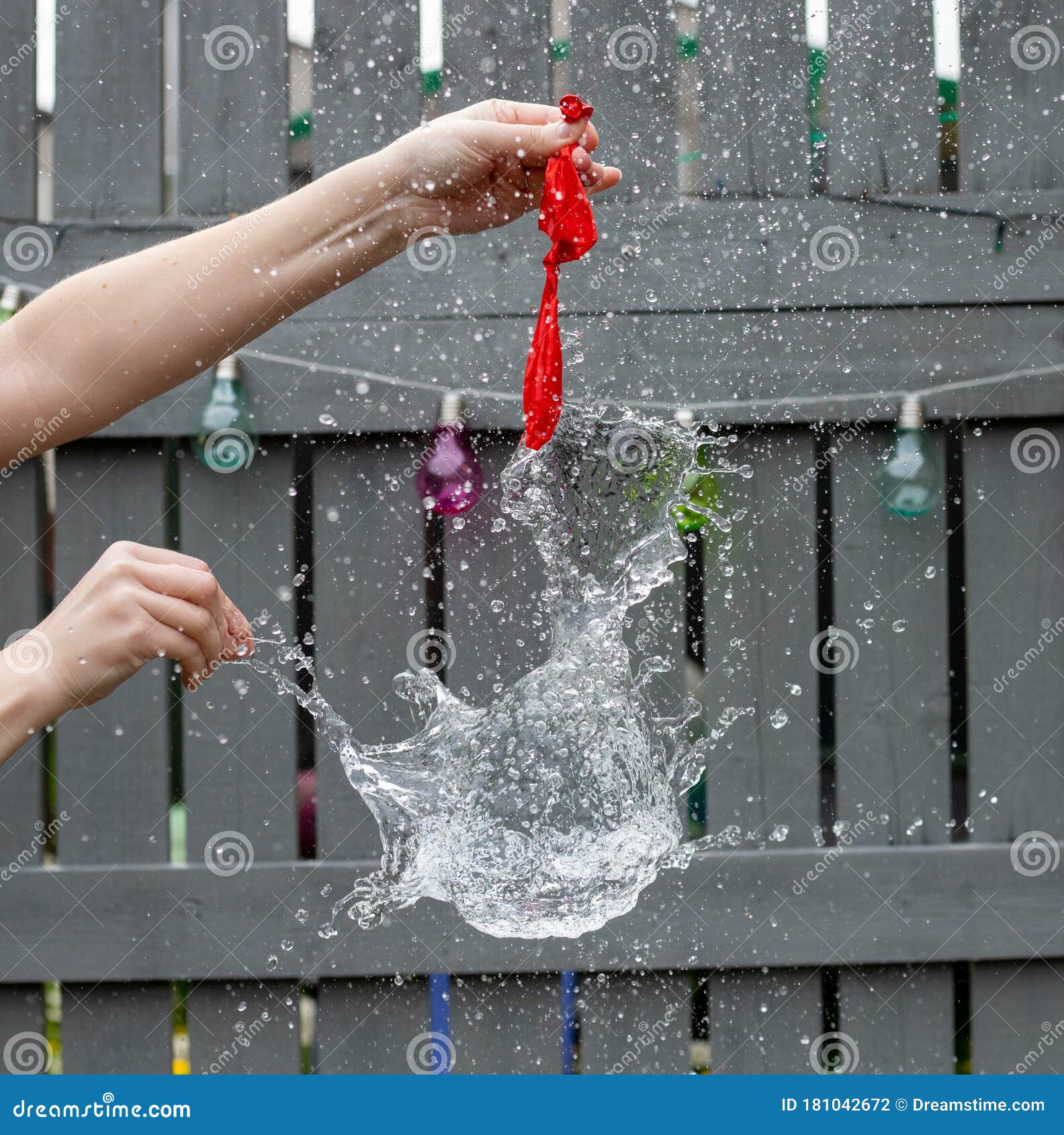 Water Balloon art splash photo. of splash 181042672