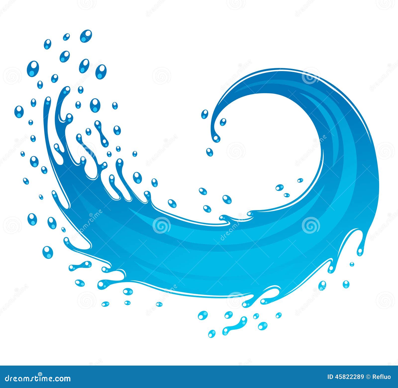 Water banner twisted stock vector Illustration of blue 