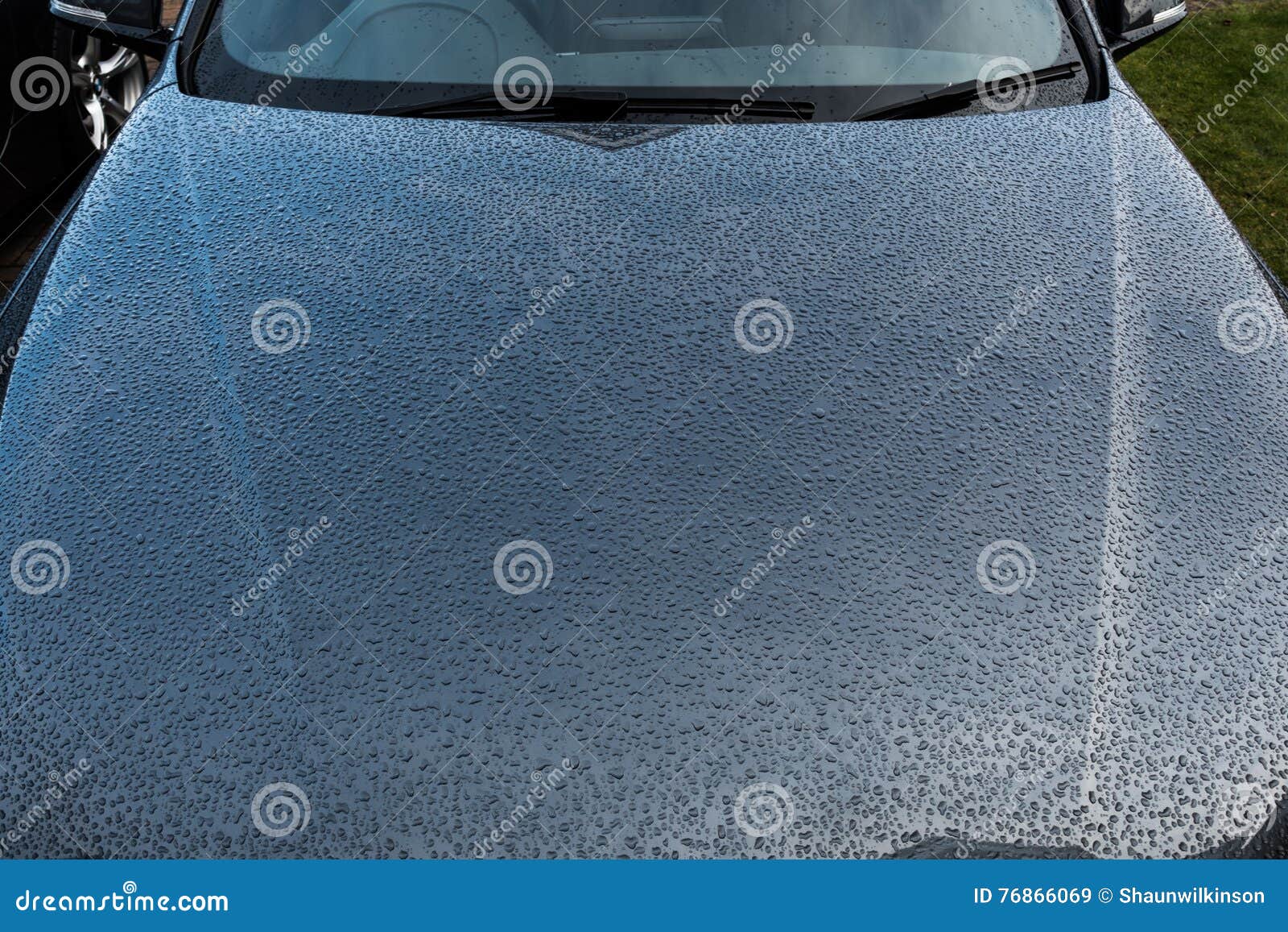 Water Beading stock image. Image of roof, droplet, metallic - 76866069