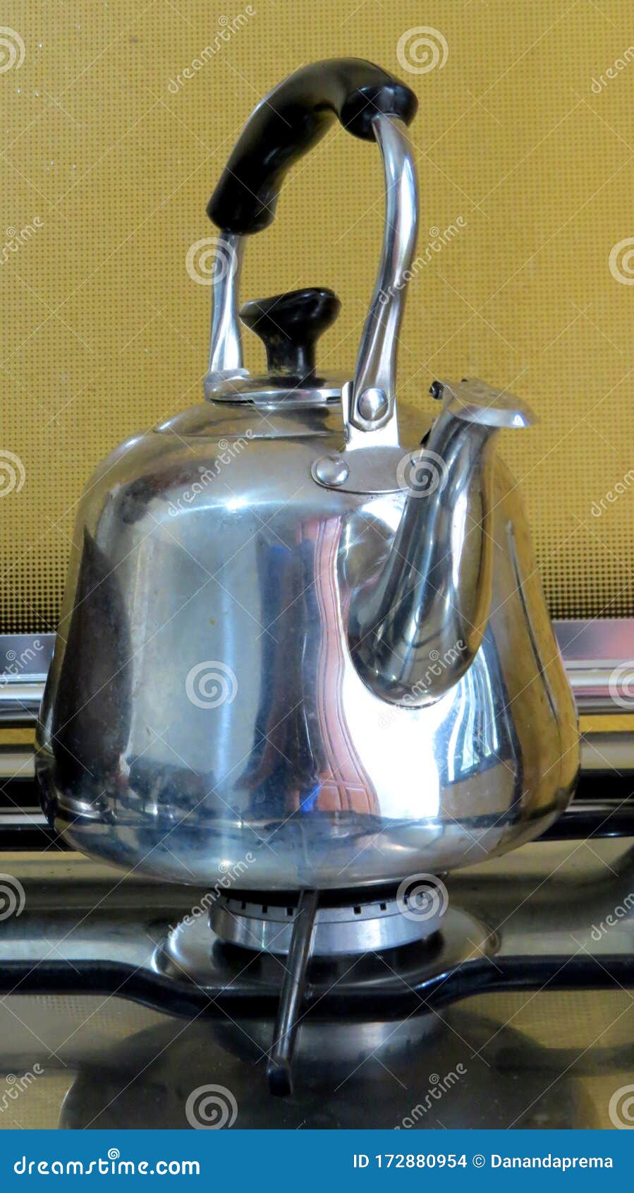 Water Been Heated in a Kettle Stock Photo Image of stainless, cooker